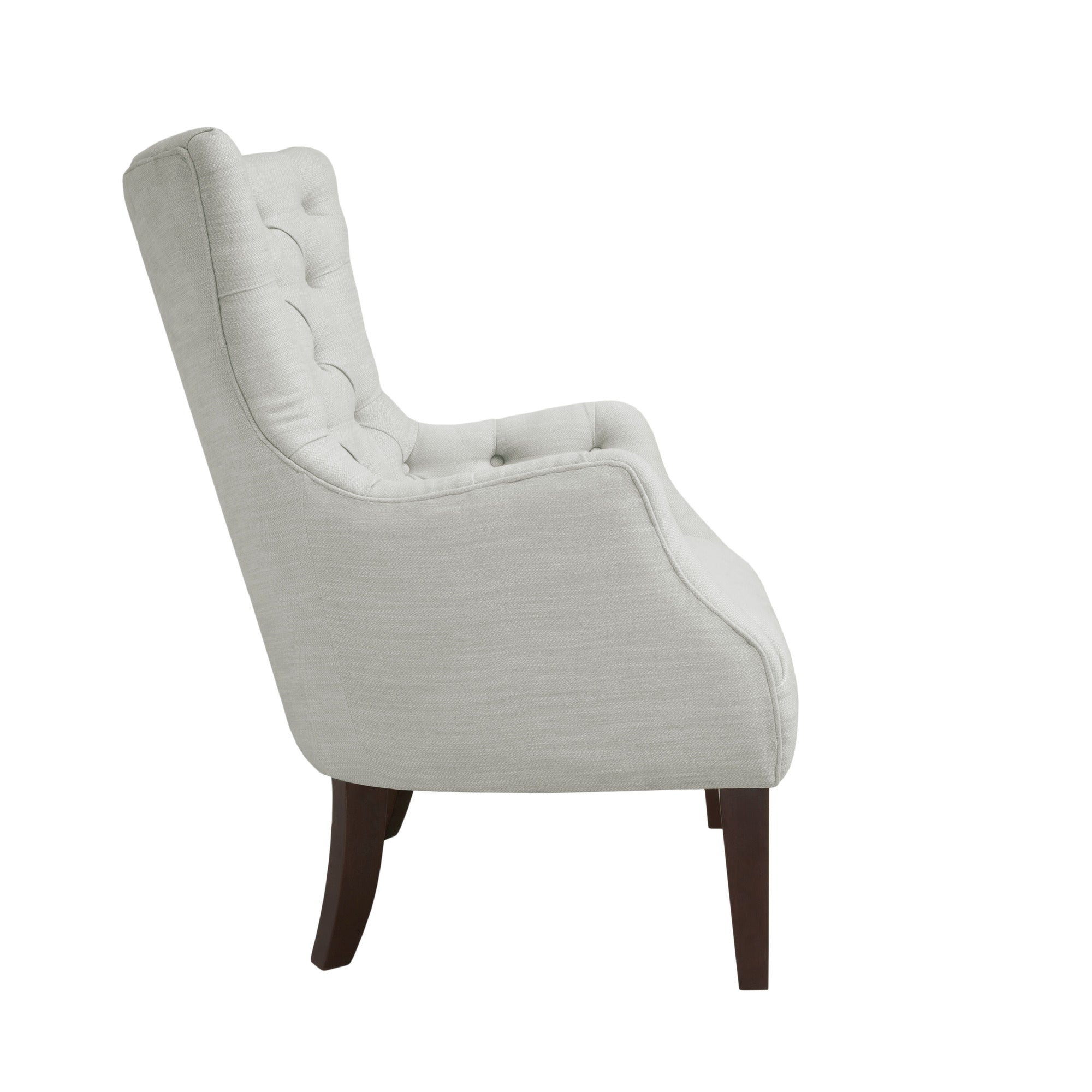 Button Tufted Wing Chair