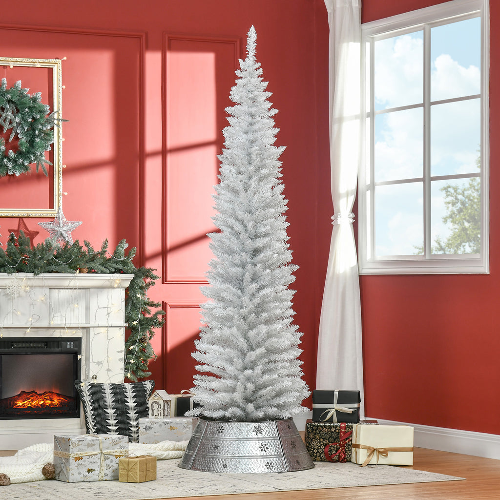 HOMCOM 7' Artificial Pencil Christmas Tree