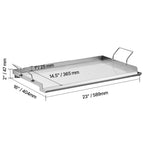 23x16 in Flat Top Griddle Stainless Steel Universal BBQ Grill Pan Cookware