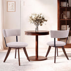 Modern Upholstered Dining Chairs with Curved Back
