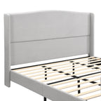 King Size Bed Frame with High Back Upholstered Headboard