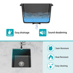 Quartz Kitchen Sink 14.82" x 17.55" x 8.38"