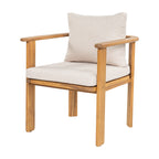 Kaja Outdoor Acacia Wood Dining Chair, Teak Finish