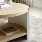 Small Nightstand with 2-Layer Storage Shelves