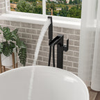 Freestanding Bathtub Faucet Waterfall Tub Filler Matte