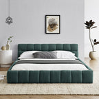 Queen Size Upholstered Bed Frame with Thick Fabric