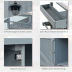 K&K Outdoor Kitchen Island, Rolling Bar Cart & Storage Cabinet