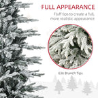 HOMCOM 6ft Tall Prelit Artificial Christmas Tree