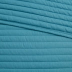 8 Piece Printed Seersucker Comforter and Quilt Set Collection Aqua Full/Queen