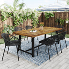 Patio Dining Chairs with Breathable Design (Set of 2)
