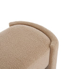 Elegant and Simple Long-Shaped Ottoman Bench, Light Camel