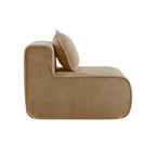 Armless Velvet Sofa