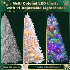 6FT Silver Pre-Lit Artificial Christmas Tree