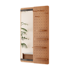 Cherry Color Wall-Mounted Full-Length Mirror