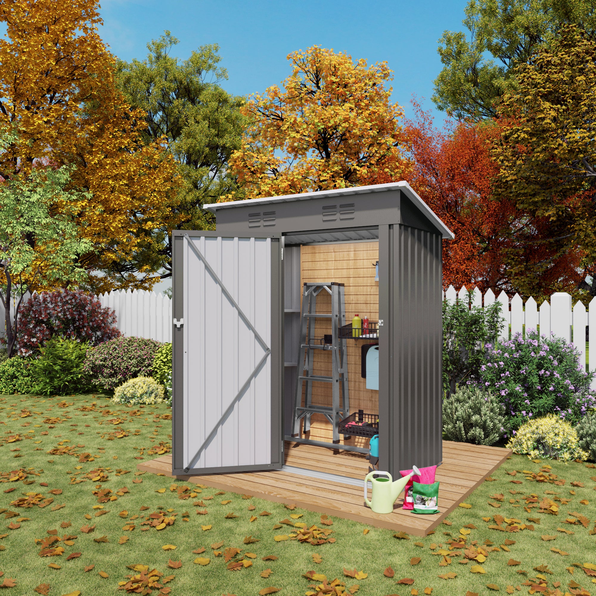 5X3 FT Metal Outdoor Storage Shed