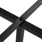Full Size Metal Platform Bed Frame with Wooden Headboard