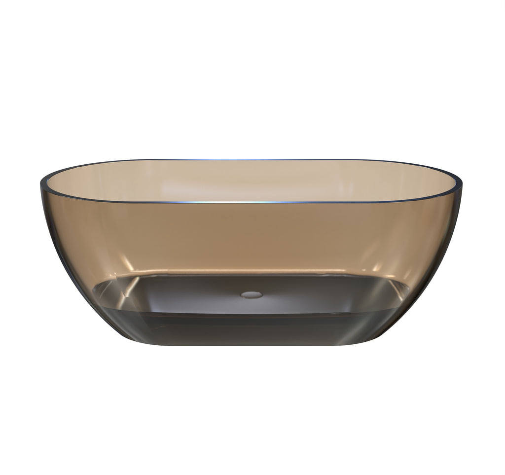 59 Inch Resin Oval Freestanding Bathtub