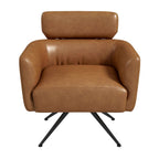 Camila Mid-Century Modern Leather Lounge Chair