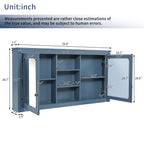 55 Inch Wall-Mount 2-in-1 Mirror Cabinet with Adjustable Shelves