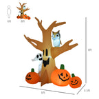 HOMCOM 7.5' Tall Lighted Halloween Inflatable Decorations
