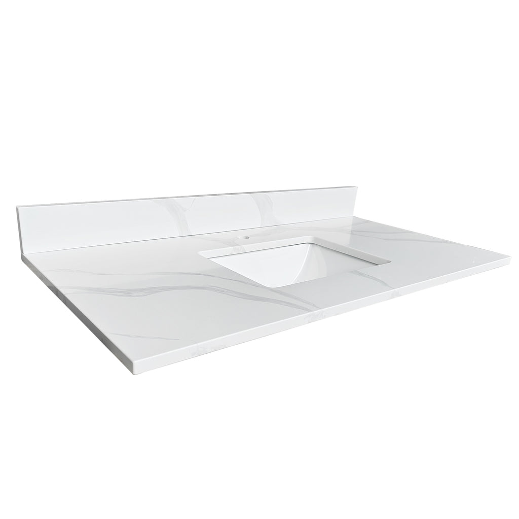 43-Inch Quartz Bathroom Vanity Top