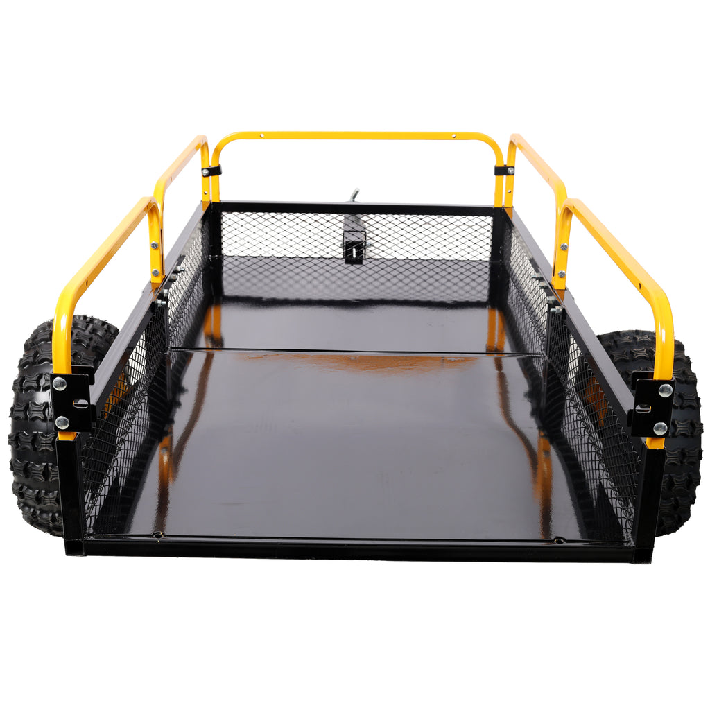 Heavy-Duty Tow-Behind Dump Cart 1000 lbs Load Capacity
