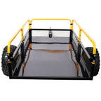 Heavy-Duty Tow-Behind Dump Cart 1000 lbs Load Capacity