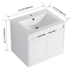 24" Bathroom Vanity With Resin Sink