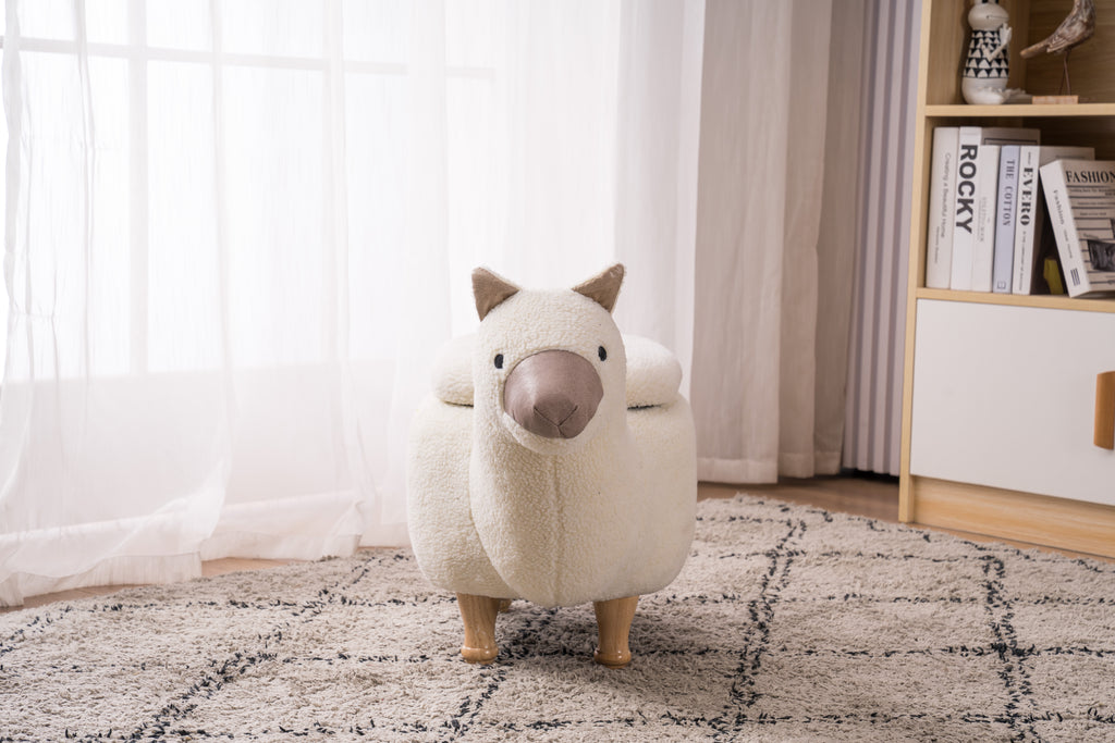 Leo the Llama Stroage Ottoman