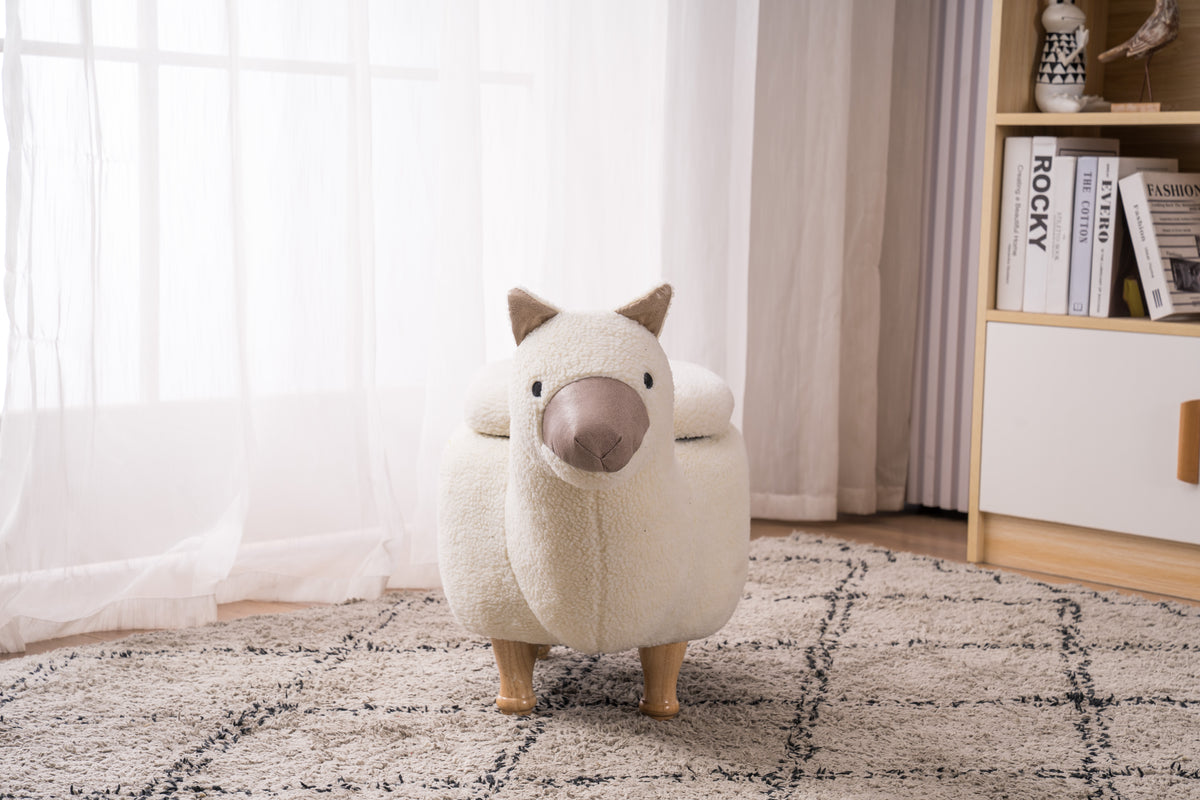 Leo the Llama Stroage Ottoman