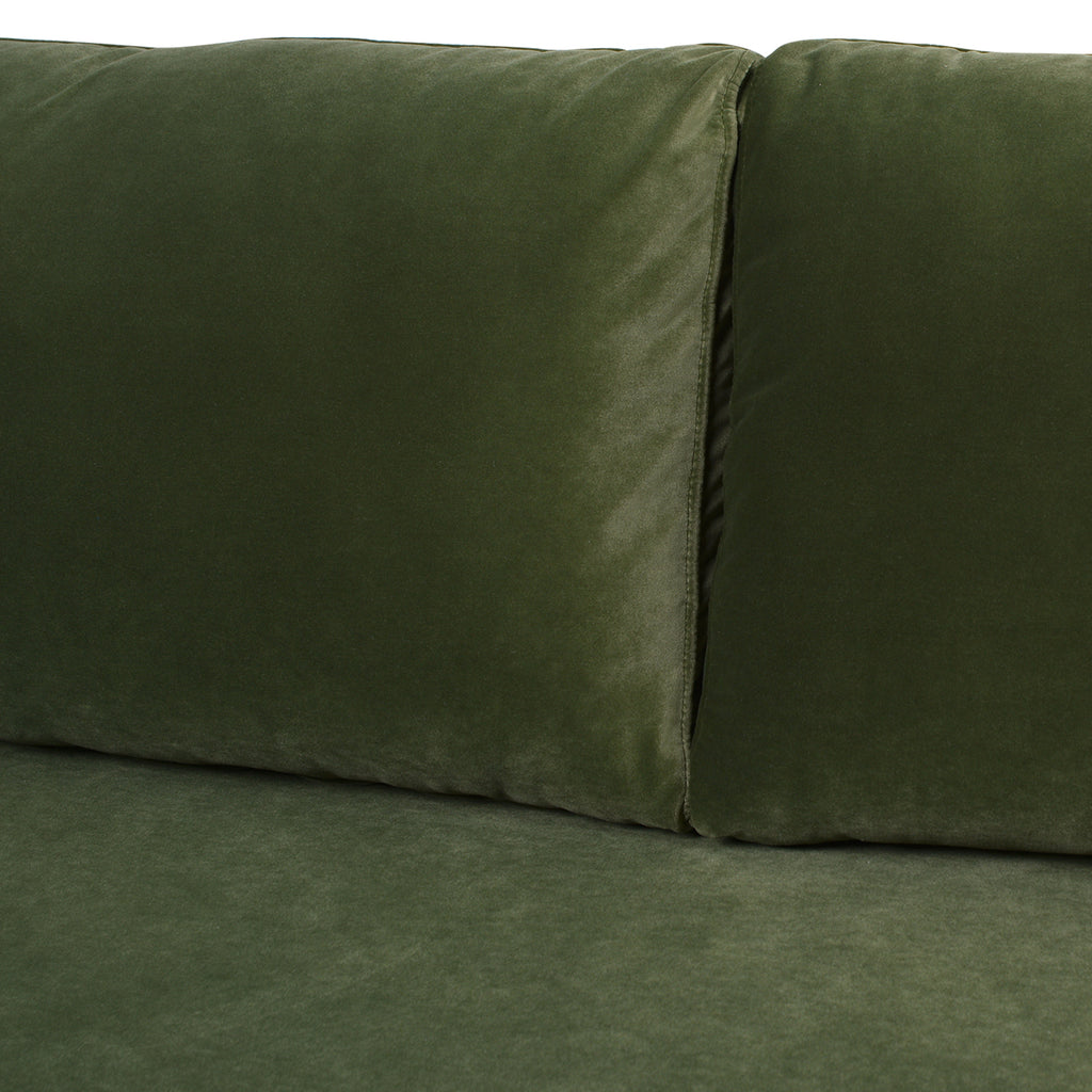 Nicholi 84" Mid-Century Modern Sofa, Olive