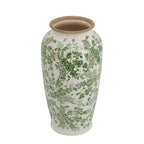 Ceramic Accent Vase with Floral Patterns