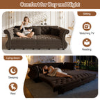 97.6" Oversized Chesterfield Pull Out Sofa Bed