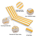 2PCS Set Outdoor Lounge Chair Cushion Replacement