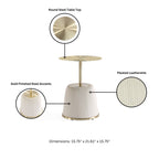 Anderson Metal Top Upholstered End Table
