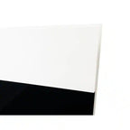 Modern Bedroom 2-Drawer Nightstand, White/Black Lacquer Finish