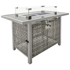 K&K 8-Piece Patio Furniture Set with 43" Fire Pit Table