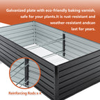 Metal Raised Garden Bed Outdoor - 7.2x3.6x2 FT