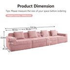 Modular 4 Seat Boneless Cloud Sectional Sofa