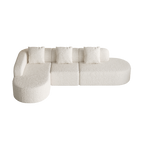 111.8-Inch L-Shaped Curved Modular Sofa