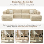 Modular Sectional Sofa 135.4" - Boneless Couch with Ottomans