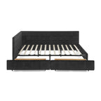 Queen Size Storage Upholstered Tufted Bed Frame