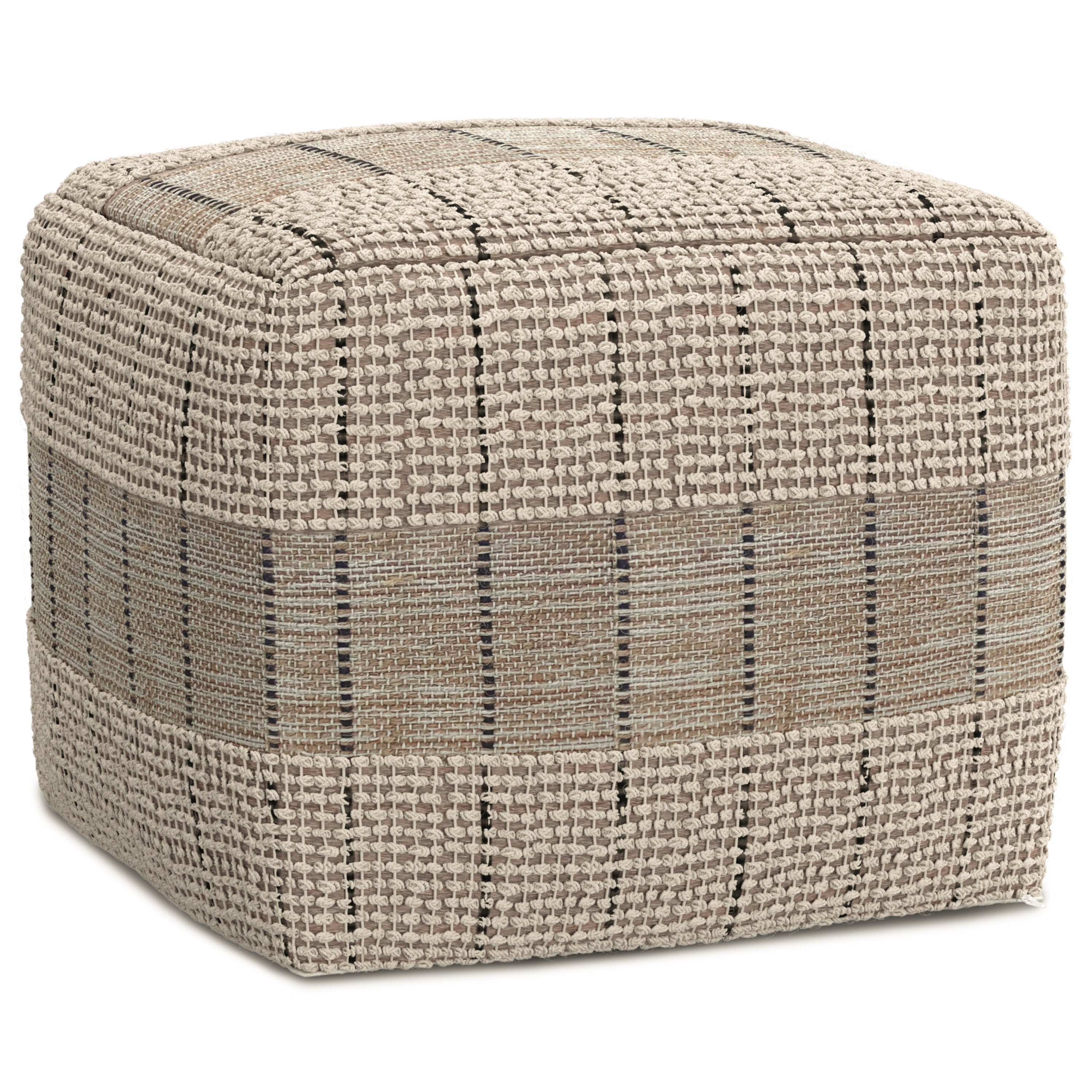 Elmer 18 Inch Wide Square Pouf