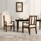 Set of 2 Rubber Wood Dining Chairs