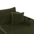 134" Cloud Sectional Sofa with U-Shape Chaise and Side Pockets