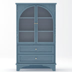 52.17"H Glass Door Display Case Storage Cabinet