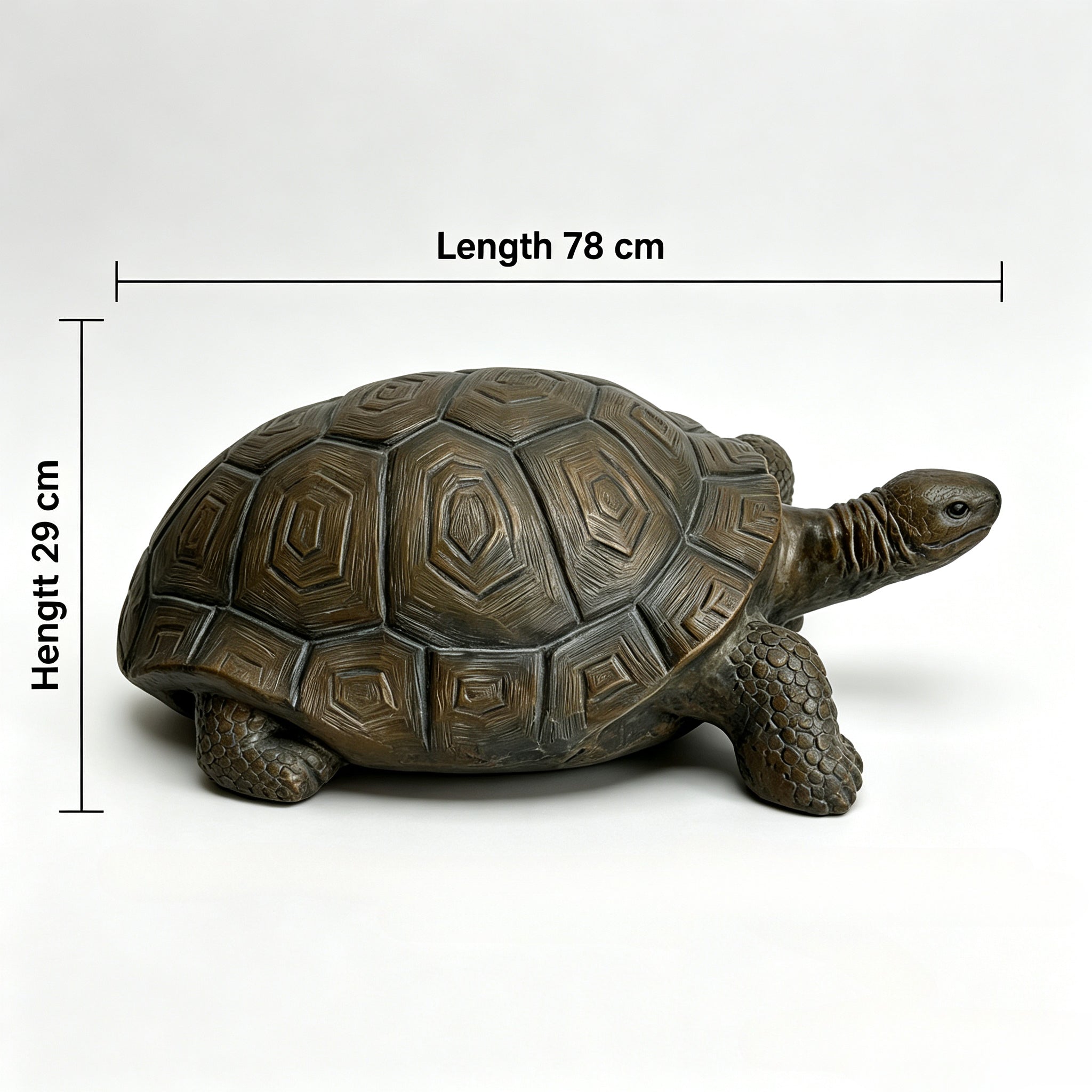 30.51" Long Realistic Tortoise Figurine