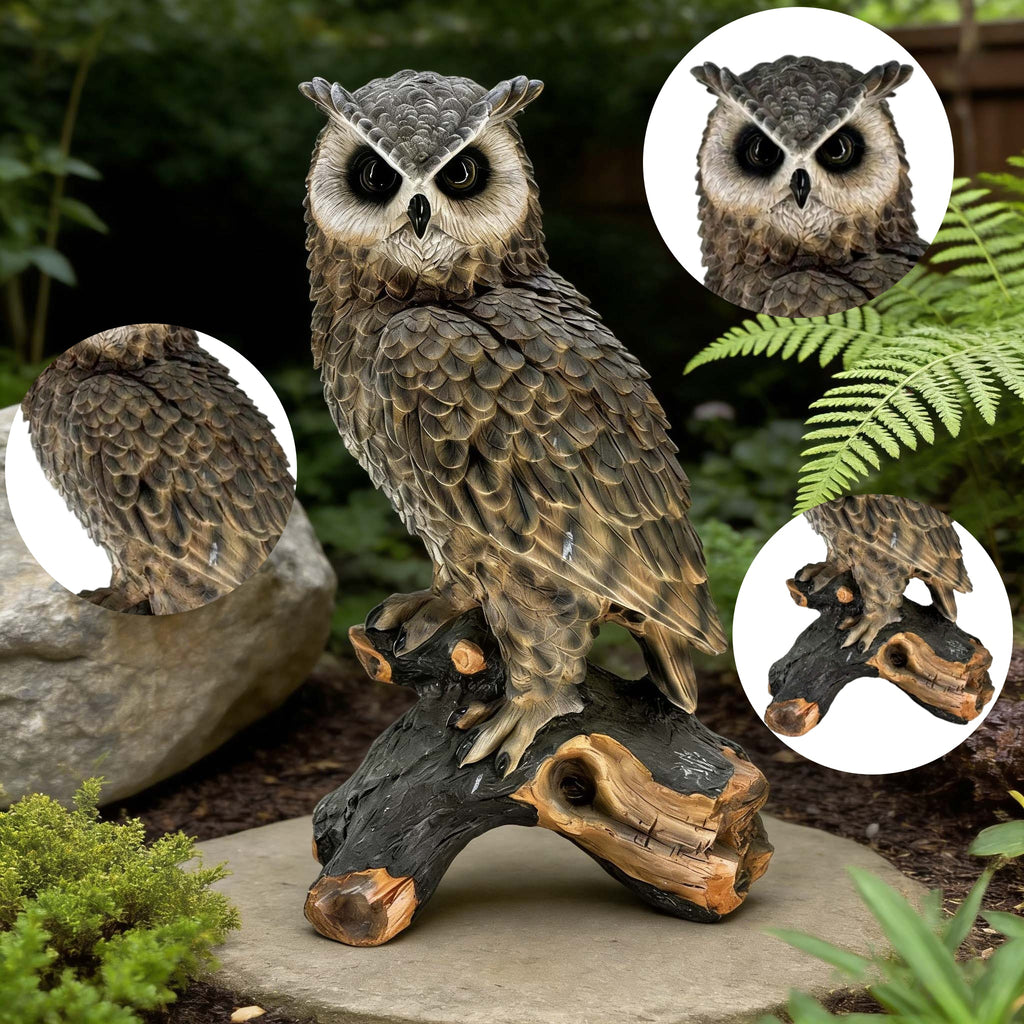 Simulated Owl Resin Garden Statue