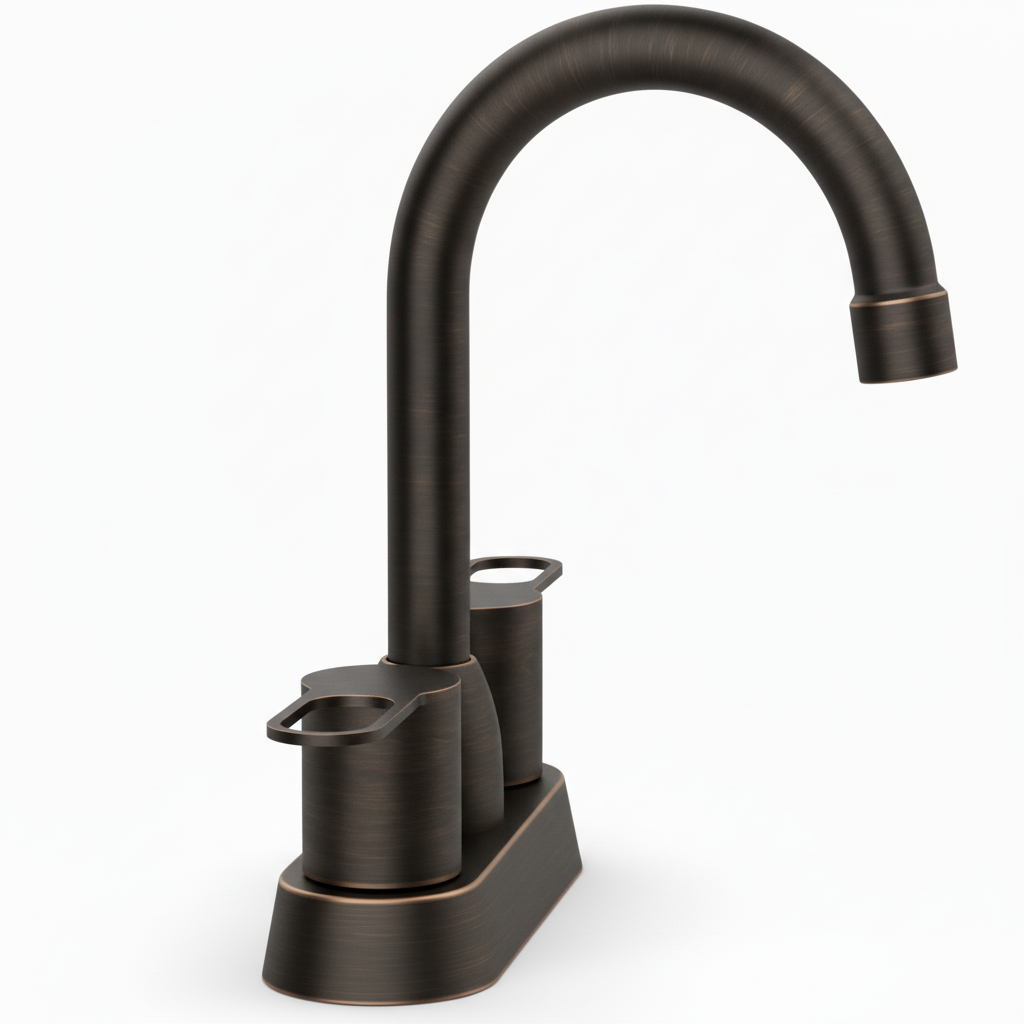 2 Handles Bathroom Sink Faucet in Oil Rubbed Bronze