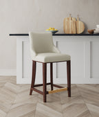 Shubert Wood Upholstered Counter Stool